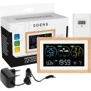 Oro stotis SOENS 270100 elektroninė, belaidė, su apšvietimu, balta