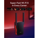 AX3000 WiFi 6 Mesh Repeater Dubultā josla Gigabit ports WPS WPA3 signāla gaisma melns Cudy RE3000