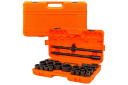 L&ouml;&ouml;git&ouml;&ouml;riistade komplekt, PARTNER, PA-68262-5MPB, 26 tk, 3/4" ja 1" kuuskantpead, vastupidav plastkarp