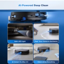 Robot vacuum and mop for dry and wet cleaning with 16600 Pa suction power 6400 mAh Li-ion battery and 0.22 L dust container black DEEBOT X9 PRO OMNI Ecovacs