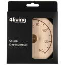 4Living Сауна термометр 3192041, 130mm, 130mm, 0&deg; до +140&deg;, Дерево, Для сауны