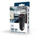 Gembird Auto Laadija TA-UC-A2QC36-CAR-01 36 W, 2 USB porti, 12-24 V, Kiire laadimine, &Uuml;levoolu kaitse