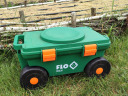 Dārza rati ar 360° sēdekli un uzglabāšanu, FLO, 90230, 80 kg slodze, 4 riteņi, ergonomisks dizains