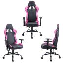 Subsonic Spēļu krēsls SA5609-PP, 14.5kg, 125kg, 53cm, 123-133cm, 2D roku balsti, regulējama atzveltne, eko āda
