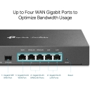 TP-Link Omada ER7206 Gigabit VPN mar&scaron;rutizatorius 1&times; Gigabit SFP WAN 1&times; Gigabit RJ45 WAN 2&times; Gigabit RJ45 LAN 10/100/1000 Mbit/s Juodas