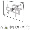 Emos настенный крепеж для телевизора KT3564, 32&ndash;80" (81&ndash;203 см), 510 &times; 650 &times; 204 мм, +/-15&deg;, +/-3&deg;, 60 кг, крепление на винтах