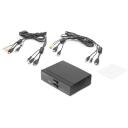 Digitus KVM l&uuml;liti DS-12870, 3840 x 2160, 2xUSB, 3.5mm heli sisenemine/v&auml;ljumine, metallkorpus