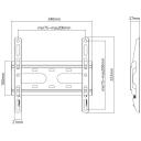 Sbox Kron&scaron;teins PLB-2522F-2, 23-43 collas, 45kg, 75x75, 200x200, melna, tērauds, plastmasa, līmenis, izliektiem ekrāniem