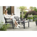 Aiam&ouml;&ouml;blikomplekt Emily Balcony Set hall KETER 29209815939 Tugitoolid 68x64x74cm; Laud 47x65x42cm