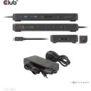 Club3D dokstacija CSV-1581, Thunderbolt 4, 3x Thunderbolt 4, 3x USB 2.0, 1x RJ-45, 140 W, 1000 Mbit/s, melna
