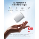 Kompakts un praktisks premium ārējais uzlādes akumulators ar 2 iebūvētiem USB-C un Lightning kabeļiem 10000 mAh 30 W melns A1638H11 Anker Nano