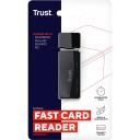 Trust atminties kortelių skaitytuvas 21935 USB 3.2 Gen 1, 5 Gbps, suderinamas su SD/MicroSD/MS, juodas