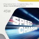 Compact wall charger with GaN technology 65 W total power 2×PD and 1×QC fast charging ports HEXAGON 65 GaN 65W EU Black CND-CHAHEX65B CANYON