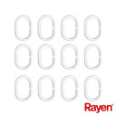 Shower curtain 180x200cm white, polyester 012348 RAYEN