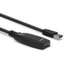 Lindy 43322 USB 3.0 aktyvus prailginimo kabelis 15m, Juodas, 2 jungtys, USB į USB