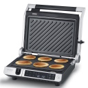 Double contact grill with thermocontrol 2000W stainless steel black SteakMaster Pro 02838 Caso