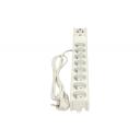 Lestar Pārsprieguma aizsargs LX 810 1966004079, 8 ligzdas, 1,5m, 230V, 10A, pelēks, slēdzis, aizsardzība pret pārslodzi