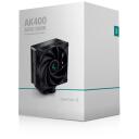 Deepcool кулер для процессора AK400 ZERO DARK R-AK400-BKNNMN-G-2, 66,47 cfm, 220 W, 4 тепловые трубки, 29 дБ, 500-1850 RPM