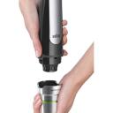 Braun Iegremdējamais blenderis MQ7087, 1000 W, 1 ātrums, 0.35 L smalcinātāja trauks, 1.2 m aukla, melns, nerūsējo&scaron;ais tērauds