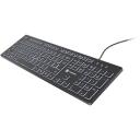 Natec Herring Glow US klaviatuur NKL-2342, 1.5m, 105 nuppu, must, taustavalgustus, USB, t&auml;issuuruses, juhtmega