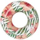Bestway Надувное кольцо Tropical Palms 8982183, &Oslash; 119 см, &Oslash; 106 x 27 см, ПВХ, предохранительный клапан, заплатка для ремонта