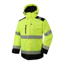 Hi-vis ziemas jaka Arizona CL2, 3XL, Pesso, dzeltena/melna, 8000 mm, 5000 g/m&sup2; 24h