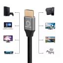 Manta HDMI kaabel HDMI-3MC, 3m, HDMI 2.1, 8K @ 60Hz, 4K @ 120Hz, 48b, eARC, kuld&uuml;hendused, alumiiniumkorpus