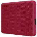 Toshiba Внешний жесткий диск Canvio Advance HDTCA40ER3CA, 4000 ГБ, 2.5", USB 3.2 Gen1, красный, аутентификация паролем