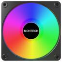 Montech Datora korpuss ventilators GF120R V2 ARGB PWM (B), 120mm, 1600RPM, 70.8CFM, HDB, RGB kontrolieris iekļauts