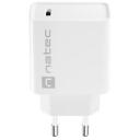 Natec Lādētājs RIBERA NUC-2059, 20W, 100-240V, 50/60Hz, 3A, 1xUSB-C, QUICK CHARGE 3.0, SCP, OVP, OCP, OTP