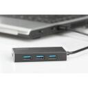 Digitus USB keskjaam DA-70240-1, 4 porti, 5 Gb/s, 1 m, alumiinium, 5V/2A toiteallikas