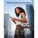 Super kompakts un jaudīgs premium ārējais uzlādes akumulators 10000 mAh 45 W ar USB-C PD un USB-A QC balts A1638H21 Anker