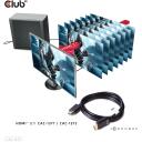 Club3D HDMI кабель CAC-1372, 2 м, 48 Гбит/с, 10K 120Hz, 3D, золотые контакты, черный
