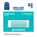 Goodram Pendrive UME3 Care UME3-0320CRR11, 32GB, USB 3.0, skaitymo greitis 60MB/s, ra&scaron;ymo greitis 20MB/s, antibakterinis