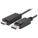 Lanberg DisplayPort HDMI kaabel CA-DPHD-11CC-0050-BK, 5 m, DisplayPort Male, HDMI Male, vaskjuhtmed, 4,95 Gbps, 1920x1080@60Hz