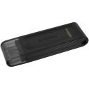 Kingston USB M&auml;lupulk DataTraveler 70 DT70/128GB, 128 GB, USB Type-C, must, USB 3.2 Gen 1, 1000 MB/s, 900 MB/s