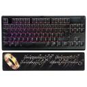 Subsonic Hiire matt SA5687-LR1, must, kollane, randme tugi klaviatuurile, libisemisvastane pind