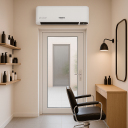 Kompaktne ja võimas seinale paigaldatav õhukardina soojendi LED-ekraani ja puldiga 2000 W valge CR7753 Camry