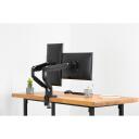 Digitus Lauahoidik DA-90395, 2x32'', 18kg, 33.5cm, must, VESA 75x75, 100x100, teras, plastmass, alumiinium