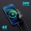 Tellur Auto laadija TLL151291, 38W, 6A, PD20W, QC3.0, 12-24V, USB-A, USB-C, l&uuml;hise, &uuml;lekoormuse kaitse