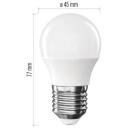 Emos LED lemputė Classic Mini Globe ZQ6E21, 4,2 W, 470 lm, &scaron;ilta balta, E27, 30 000 valandų, 150&deg; spindulio kampas