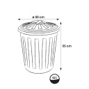 Prügikonteiner Mats 50L Maxi Ø50x55cm hõbedast värvi  0610214160