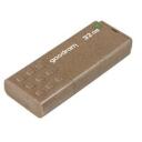 Goodram USB m&auml;lupulk UME3-0320EFR11, 32 GB, USB 3.2 Gen 1, 60 MB/s, 20 MB/s, pruun, 100% biolagunevad materjalid