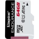 Kingston M&auml;lukaart SDCE/64GB, 64 GB, microSDXC, UHS-I U1, 95 MB/s, 30 MB/s, A1, vastupidav &auml;&auml;rmuslikele temperatuuridele