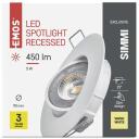 Emos prožektorius SIMMI ZD3121, 5 W, 450 lm, 230 V, 35 mA, 110&deg;, IP20, 3000 K, integruotas
