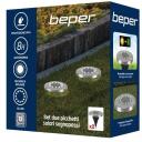Beper Saules ceļu marķieru lampas P207ILO020, 2x115mm, IP44, melna un sudraba krāsa, integrēts dienas gaismas sensors