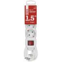 Emos Pikendus P1321R, 1,5m, 3&times;2P+PE, 3680W, PVC, l&uuml;liti, laste kaitse