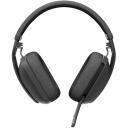 Logitech ausinės Zone Vibe 100 981-001213 belaidės, 30 m, 18 h pokalbio laikas, 185 g, Bluetooth 5.2, 2 mikrofonai, grafito spalva