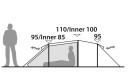 Tuneļa telts Pioneer 3EX 3 guļamvietas 390x190x110cm R152184 ROBENS