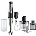 Braun Rokas blenderis MQ9138XI, 1200 W, 3 ātrumi, smalcinātājs, ledus smalcinā&scaron;ana, melns/nerūsējo&scaron;ais tērauds